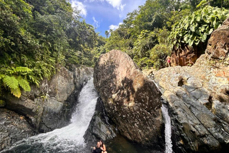 Rainforest Adventure Hike to Waterslide and Waterfalls